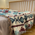 Custom Made 100% cottonOutdoor custom throw woven blanket